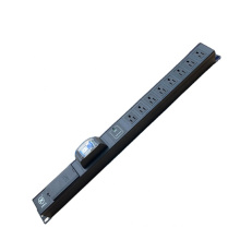 Environmental structure 1.5U Aluminium Alloy  8 Sockets 8 Ways USA Type Server Rack Mount PDU with air switch multi-function